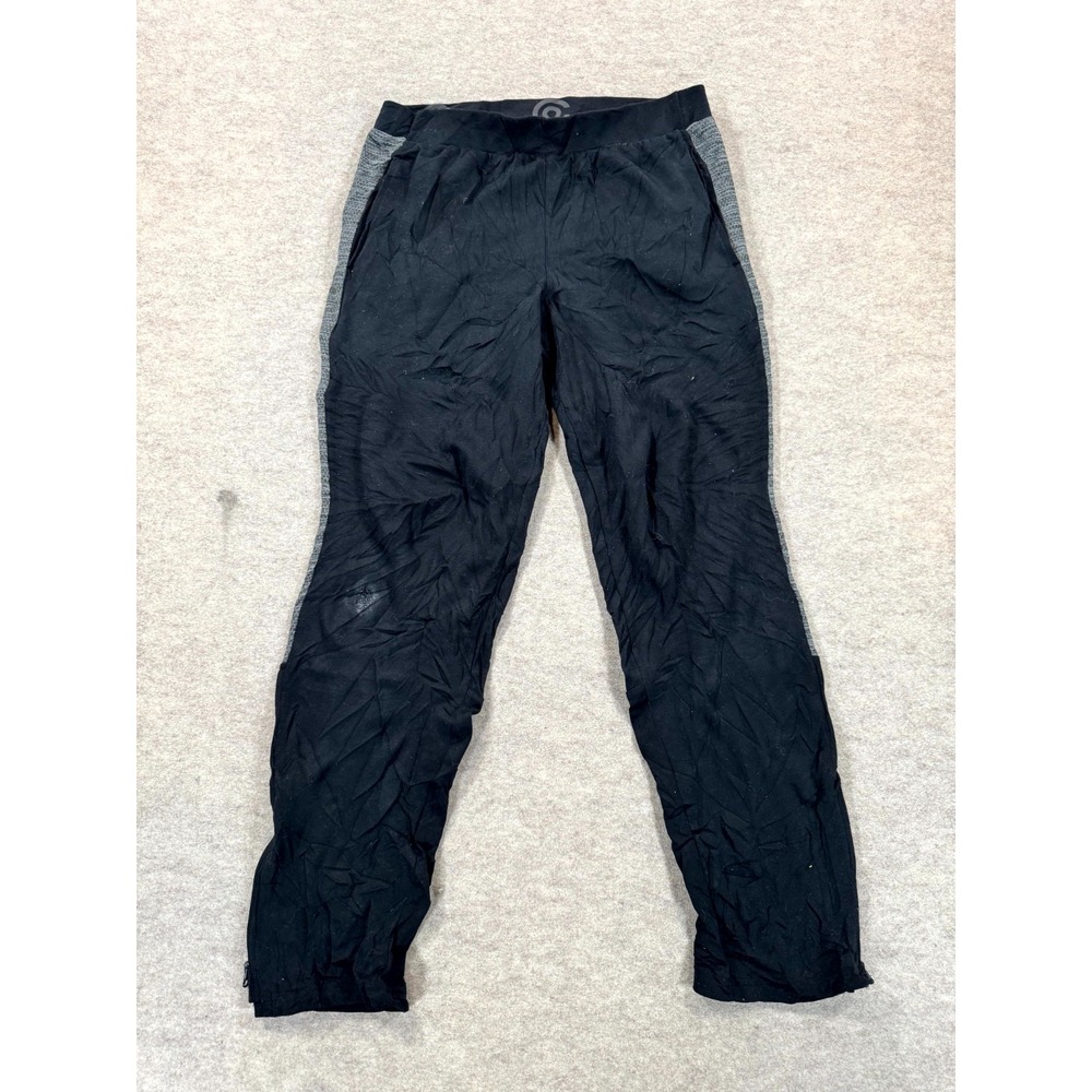 Champion Athletic Track Pants Youth XL 16-18 Black Gray Side Panel Ankle Zip